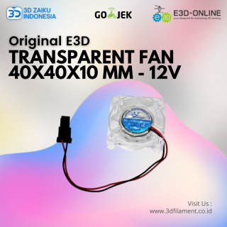 Original E3D 12V Transparent Fan 40x40x10 mm from UK